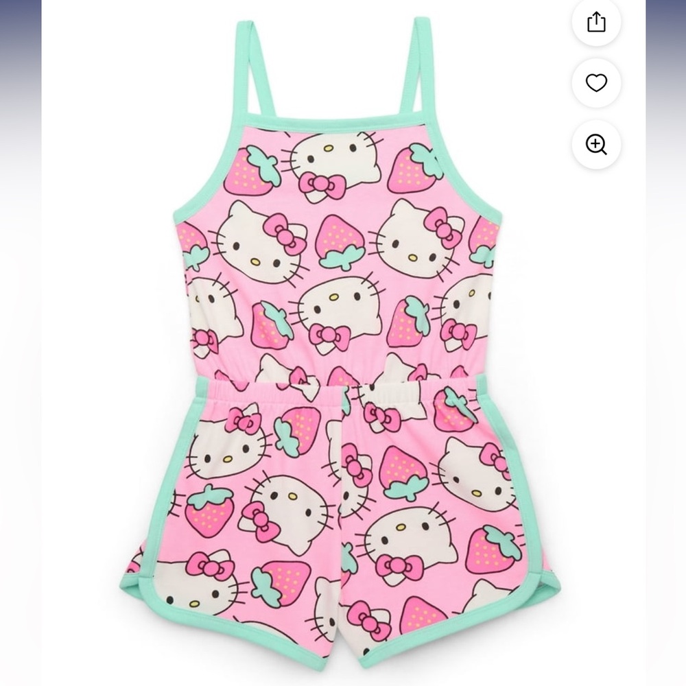 Hello Kitty Pink Sleeveless Romper, NWT